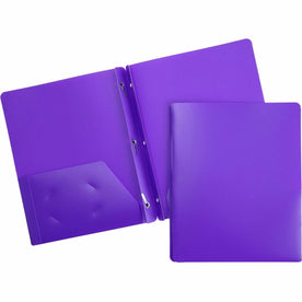 Business Source Letter Portfolio: 8 1/2’’ x 11’’ - Purple - 50 Sheets Capacity - Pocket Folders