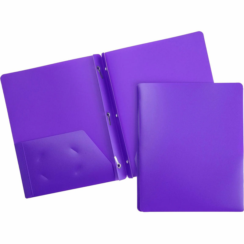 Business Source Letter Portfolio: 8 1/2’’ x 11’’ - Purple - 50 Sheets Capacity - Pocket Folders