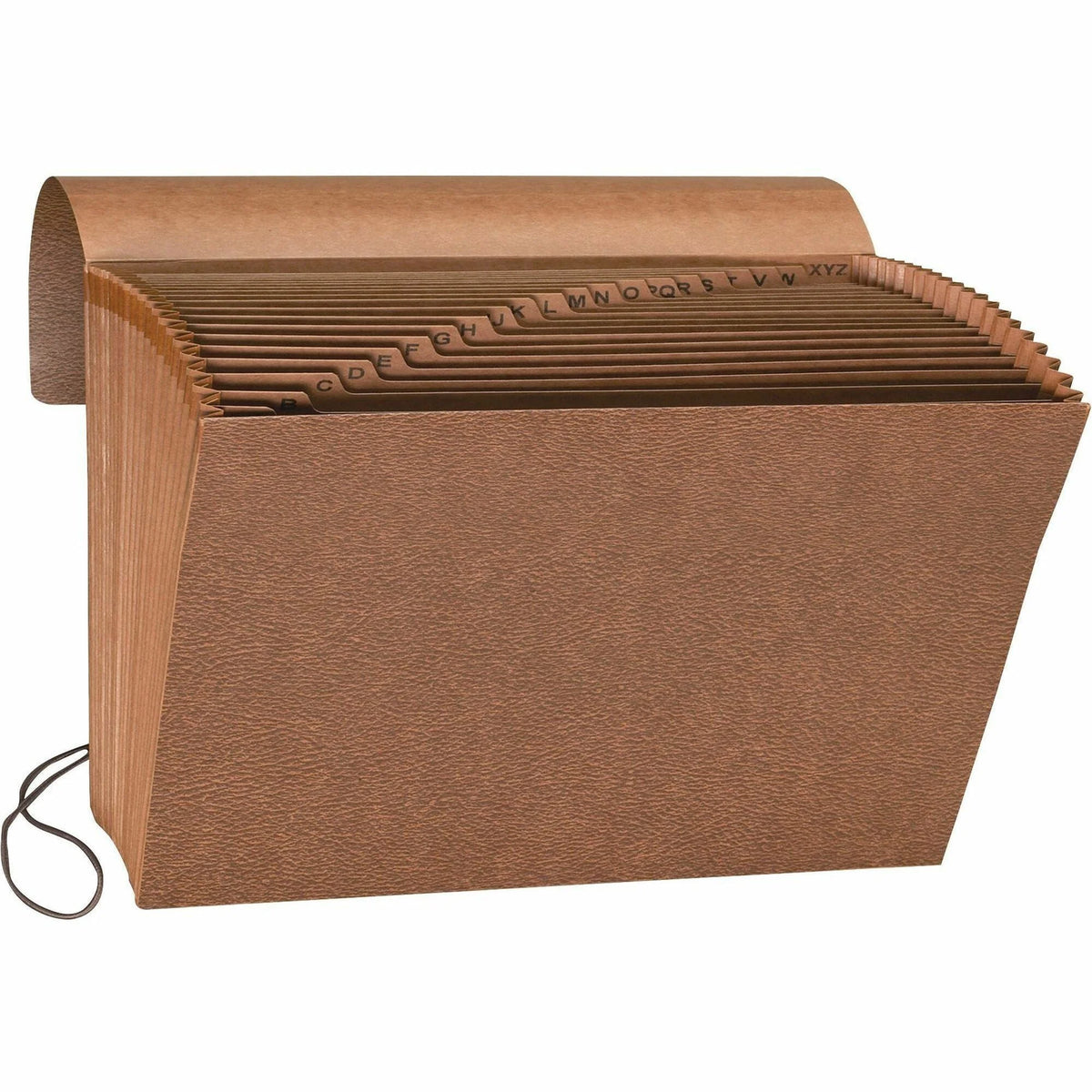 Business Source Letter Recycled Expanding File - 8 1/2’’ x 11’’ - 21 Pocket(s) - Brown - 30% - 1 Each - Files