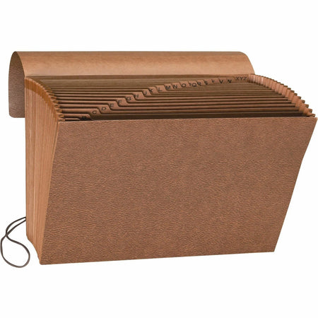 Business Source Letter Recycled Expanding File - 8 1/2’’ x 11’’ - 21 Pocket(s) - Brown - 30% - 1 Each - Files