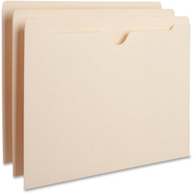 Business Source Letter Recycled File Pocket - 8 1/2’’ x 11’’ - 11 pt. - 2 Plys - Manila - Filing Jackets & Pockets