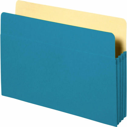 Business Source Letter Recycled File Pocket - Eco-Friendly Blue Expansion - 10% - 1 Pack - Expanding Files