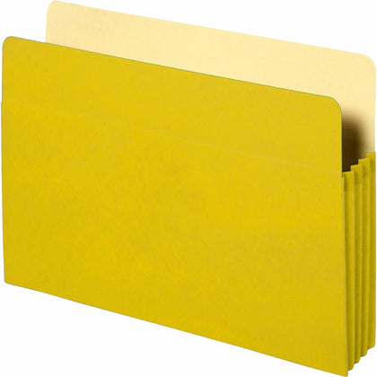 Business Source Letter Recycled File Pocket - Eco-Friendly Yellow Expansion Folder - Expanding Files