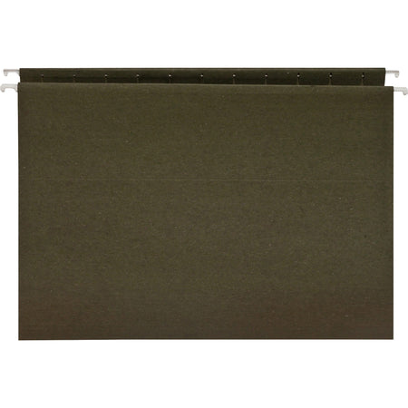 Business Source Letter Recycled Hanging Folder - 8 1/2’’ x 11’’ - 11 pt. - Green - 100% - 25 / Box - Folders &