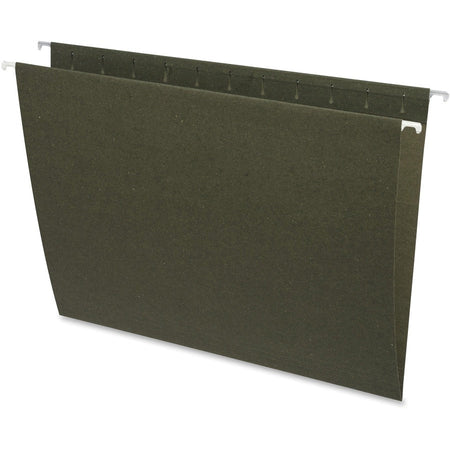 Business Source Letter Recycled Hanging Folder - 8 1/2’’ x 11’’ - 11 pt. - Green - 100% - 25 / Box - Folders &
