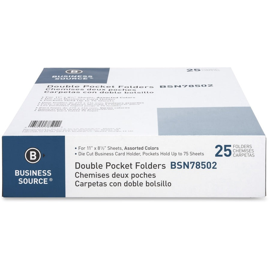 Business Source Letter Recycled Pocket Folder - Front