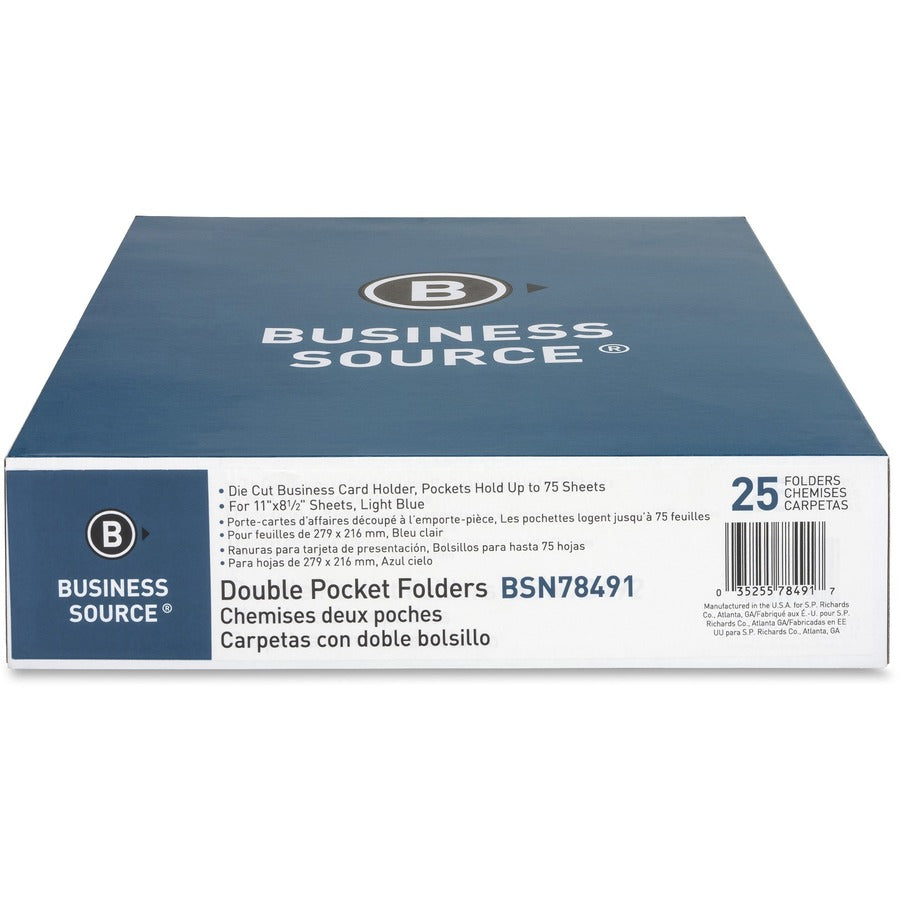 Business Source Letter Recycled Pocket Folder - Front