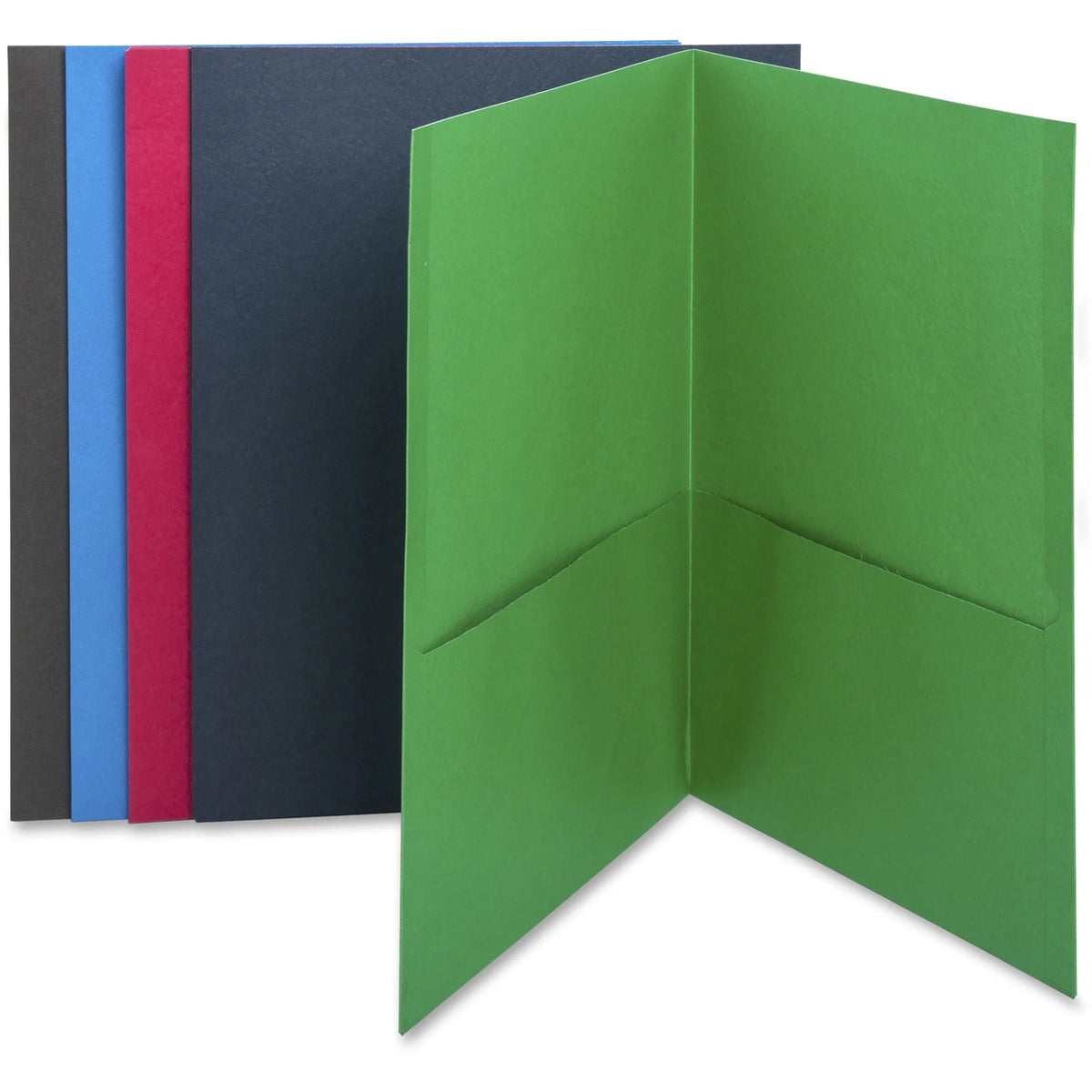 Business Source Letter Recycled Pocket Folder - Eco-Friendly Paper - 25/Box - Folders