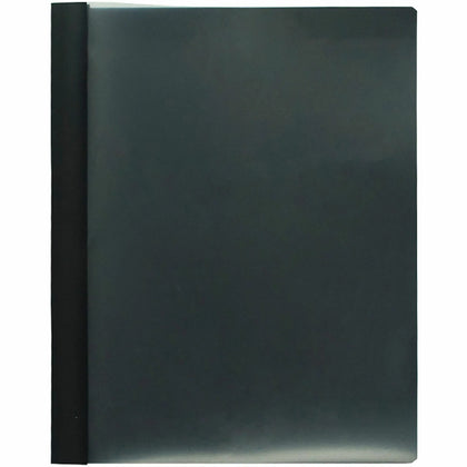 Business Source Letter Report Cover: 1/2’’ Folder Capacity 100 Sheets 3 Prong Fastener Black - Durable Non-stick Heavy