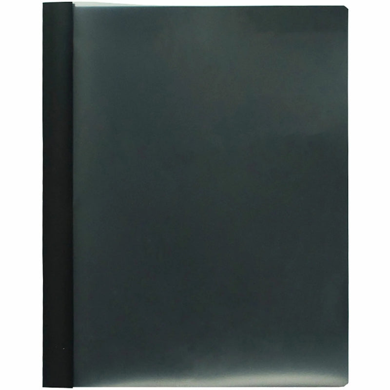 Business Source Letter Report Cover: 1/2’’ Folder Capacity 100 Sheets 3 Prong Fastener Black - Durable Non-stick Heavy