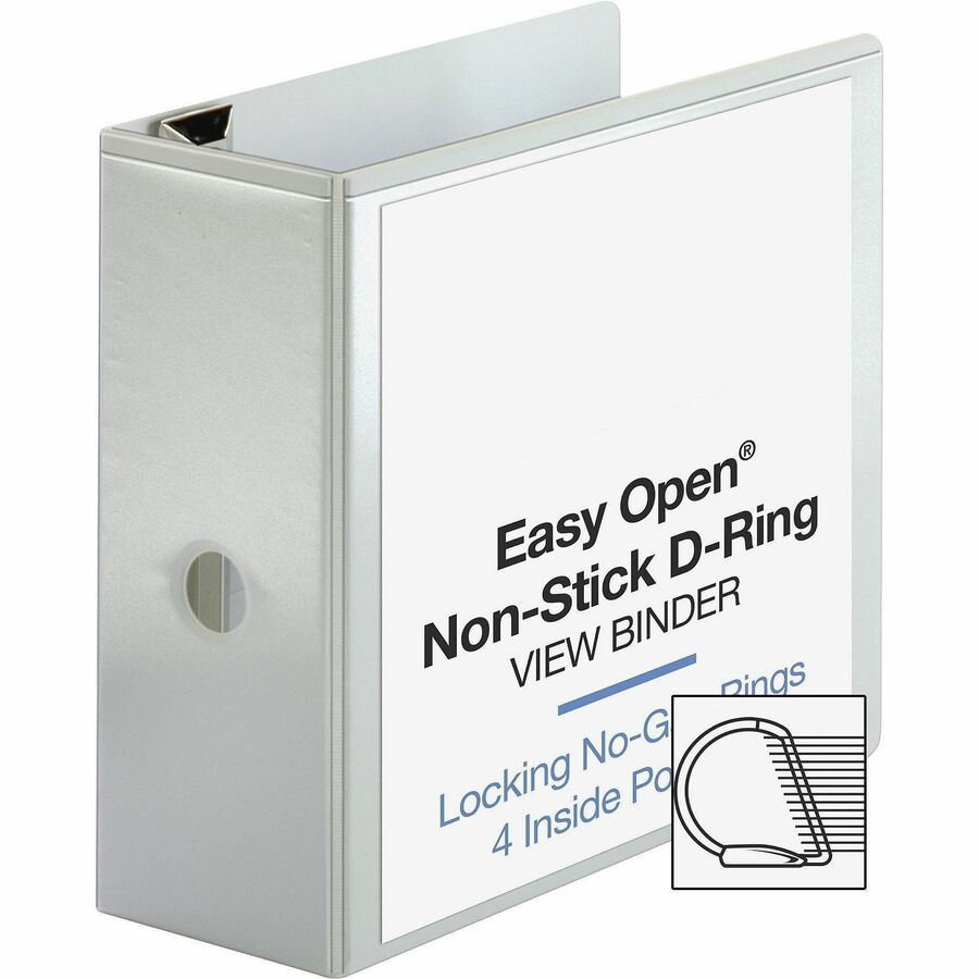 Business Source Locking D-Ring View Binder - Alternate-Image2
