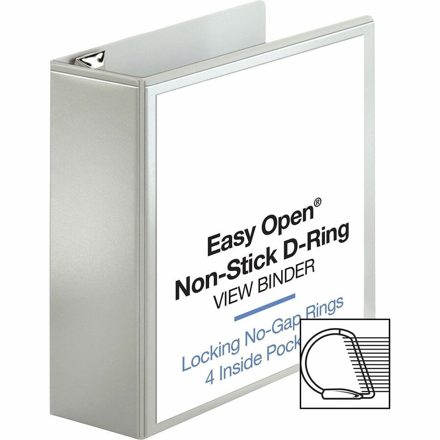 Business Source Locking D-Ring View Binder - Alternate-Image3