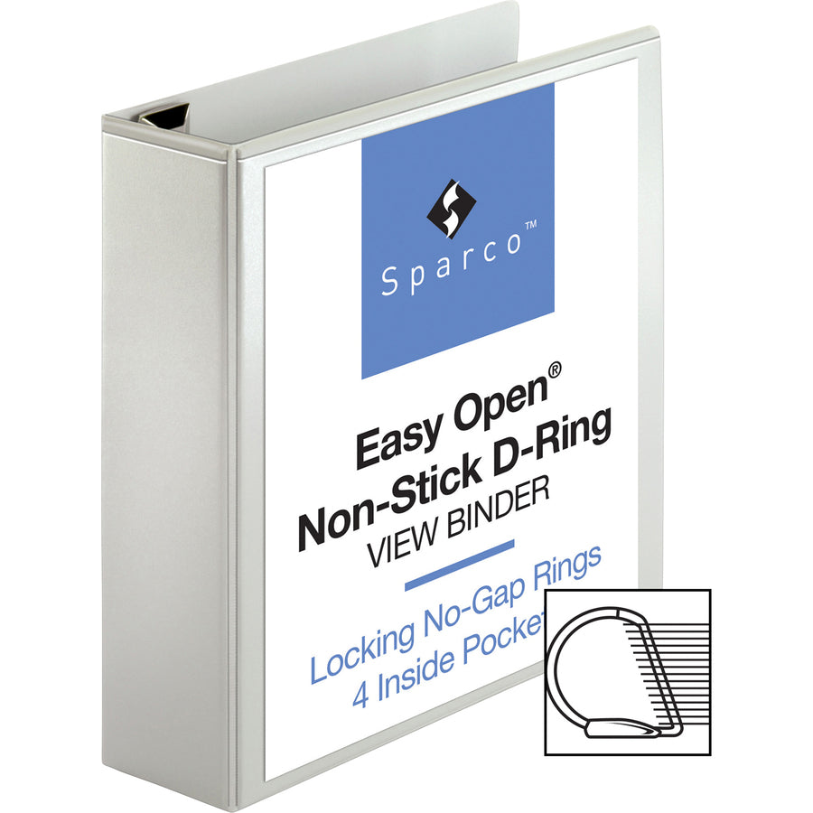 Business Source Locking D-Ring View Binder - Alternate-Image1