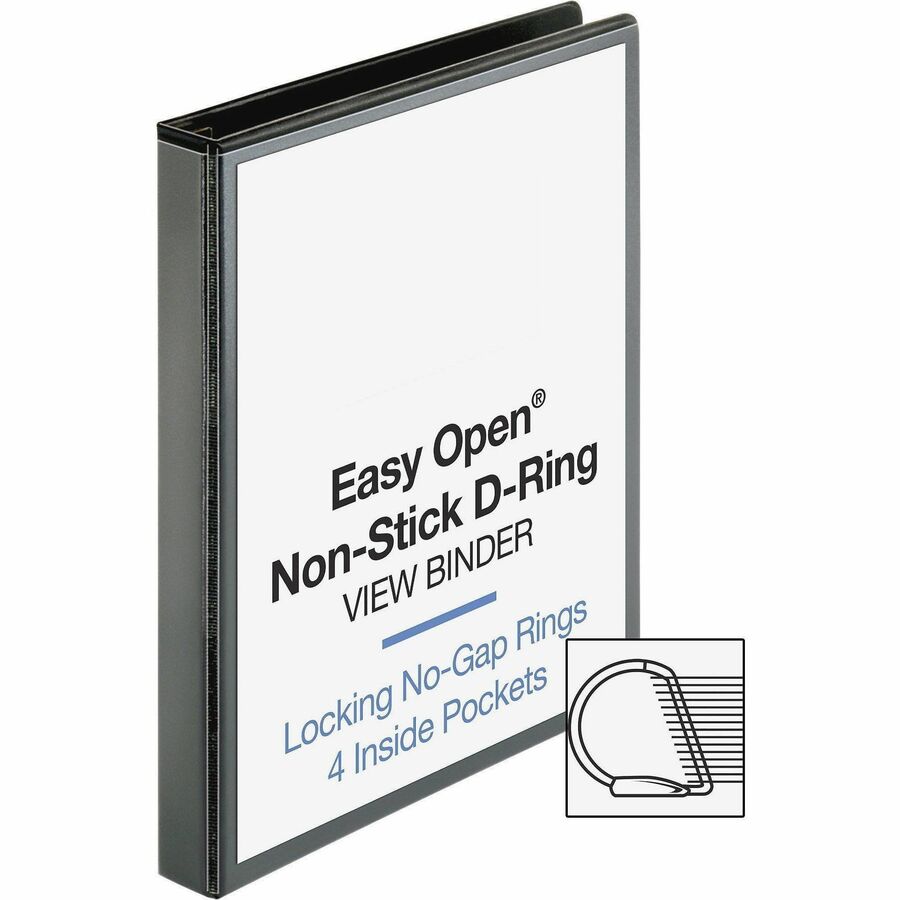 Business Source Locking D-Ring View Binder - Alternate-Image2