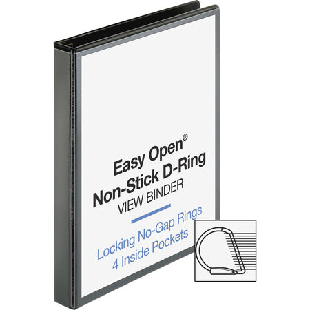 Business Source Locking D-Ring View Binder - Alternate-Image1