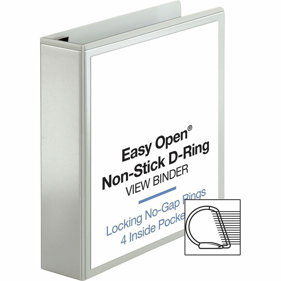 Business Source Locking D-Ring View Binder - Alternate-Image4