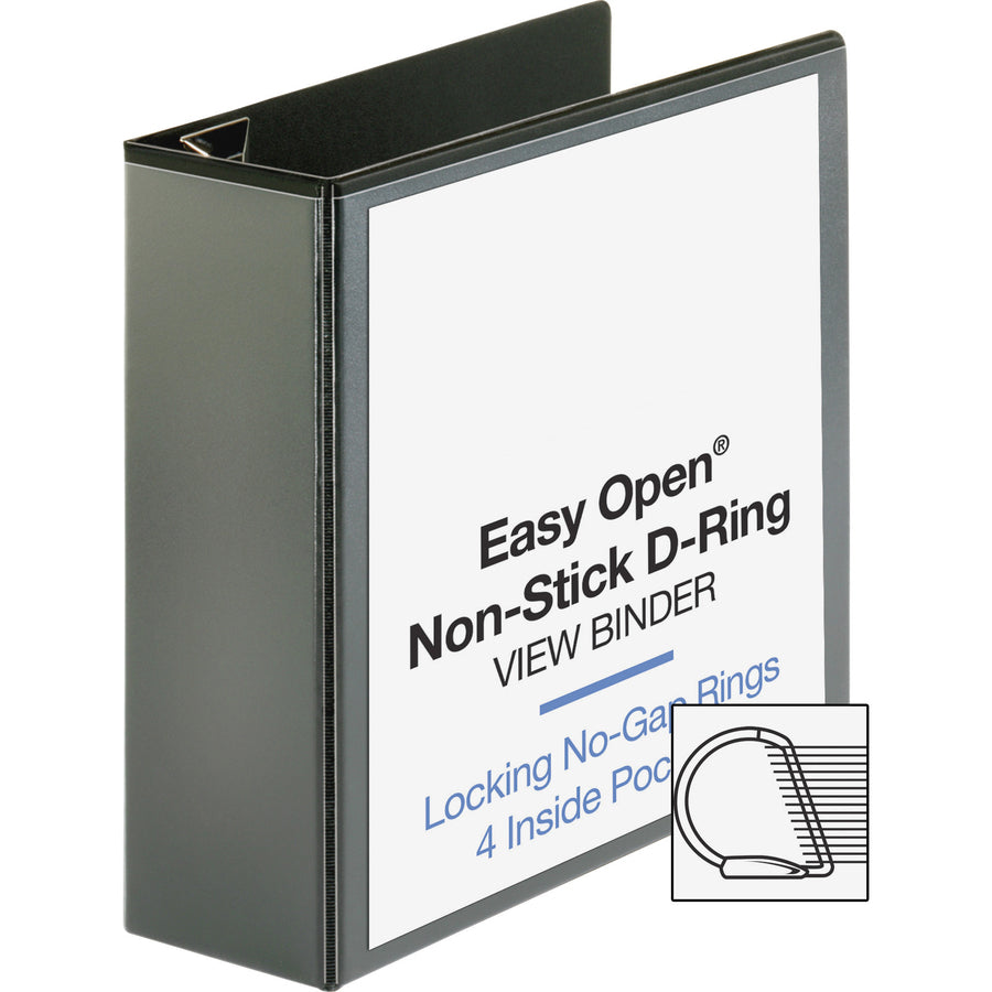 Business Source Locking D-Ring View Binder - Alternate-Image1