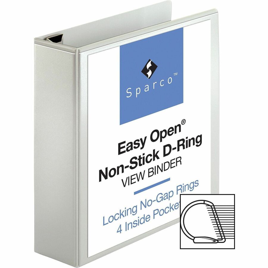 Business Source Locking D-Ring View Binder - Alternate-Image3