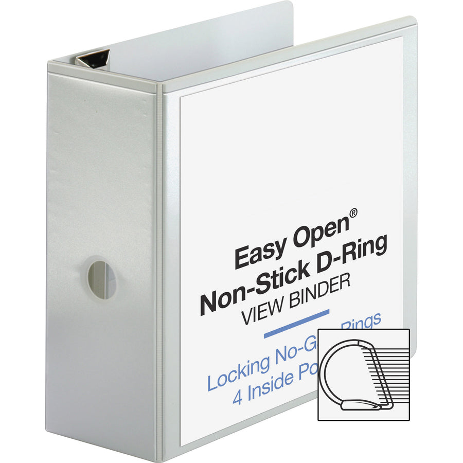 Business Source Locking D-Ring View Binder - Alternate-Image1