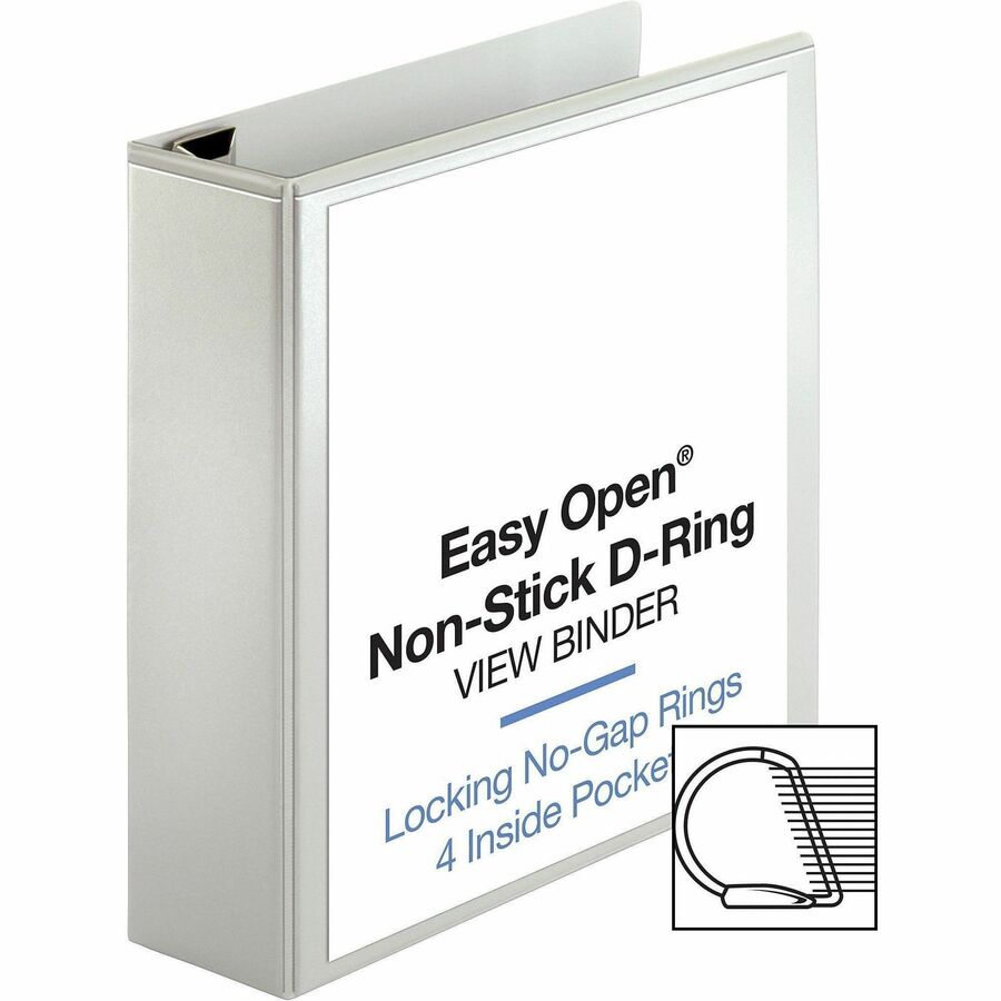 Business Source Locking D-Ring View Binder - Alternate-Image4