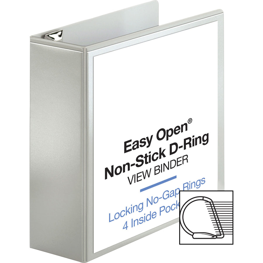 Business Source Locking D-Ring View Binder - Alternate-Image1