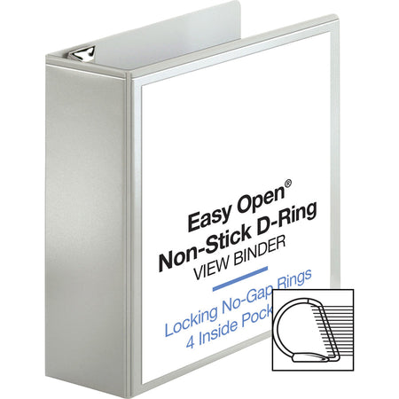 Business Source Locking D-Ring View Binder - Alternate-Image1