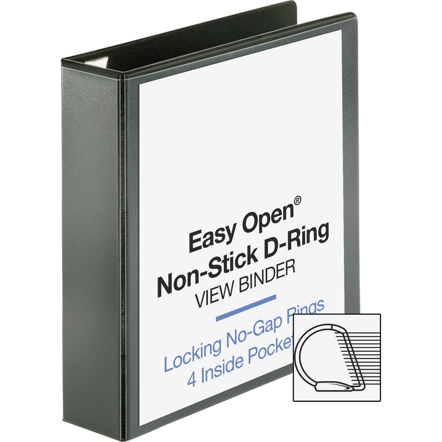 Business Source Locking D-Ring View Binder - Alternate-Image1