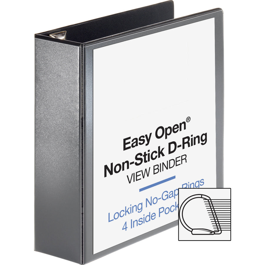 Business Source Locking D-Ring View Binder - Alternate-Image1