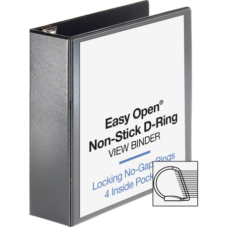 Business Source Locking D-Ring View Binder - Alternate-Image1