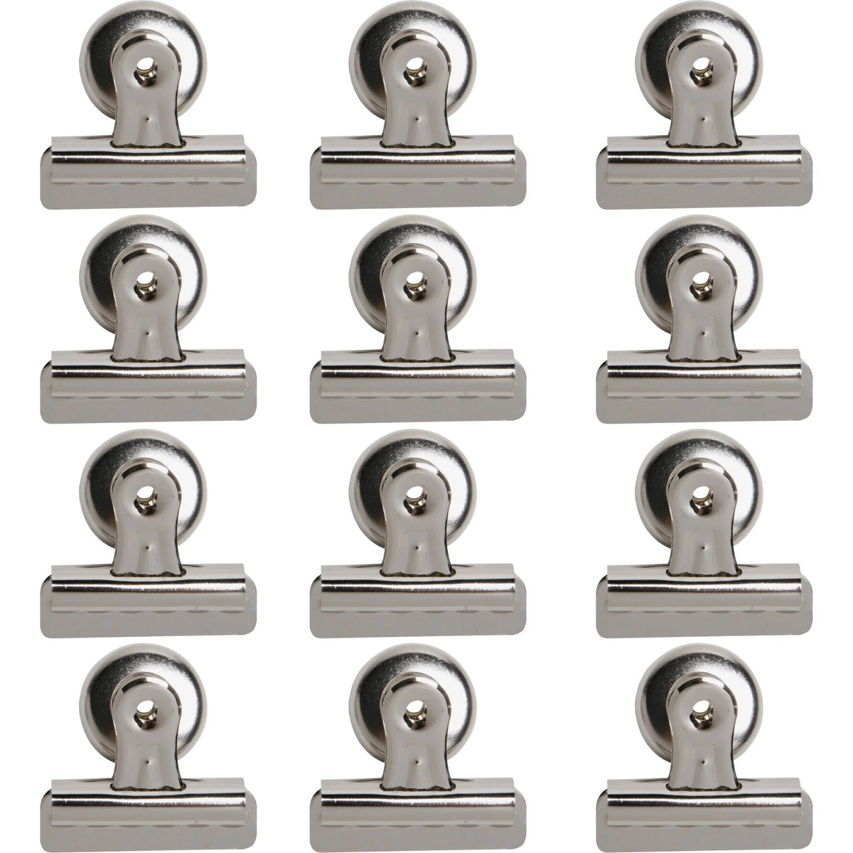 Business Source Magnetic Grip Clips - No. 2 - Heavy Duty for Paper - Binder / Bulldog