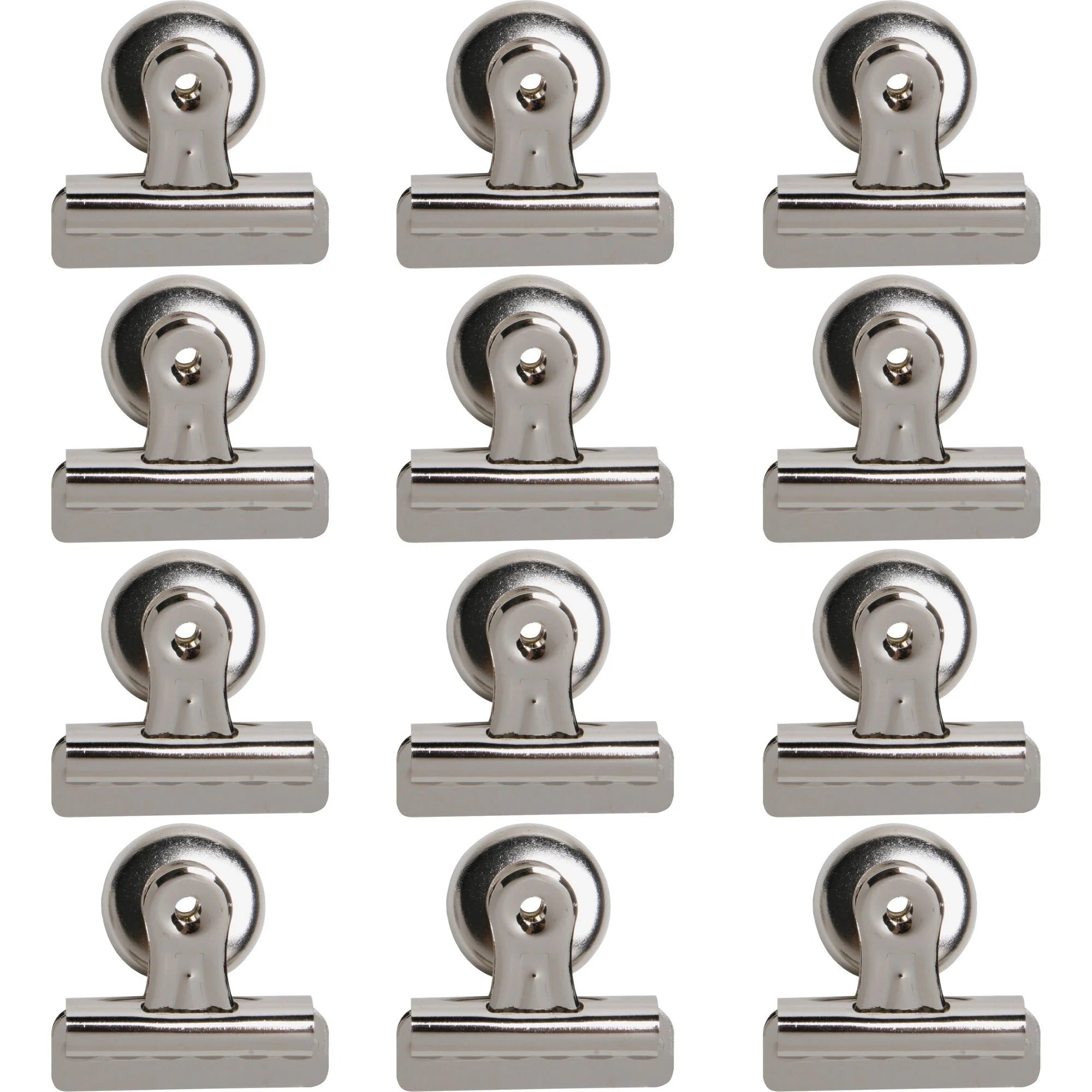 Business Source Magnetic Grip Clips - No. 2 - Heavy Duty for Paper - Binder / Bulldog