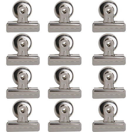 Business Source Magnetic Grip Clips - No. 2 - Heavy Duty for Paper - Binder / Bulldog