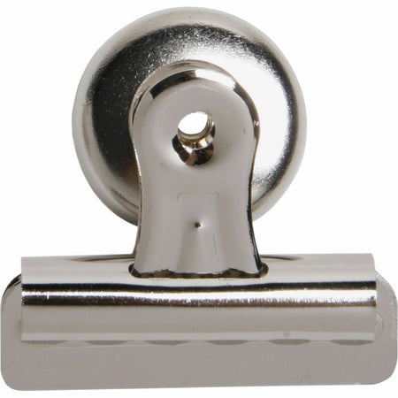 Business Source Magnetic Grip Clips - No. 2 - Heavy Duty Silver - Binder / Bulldog