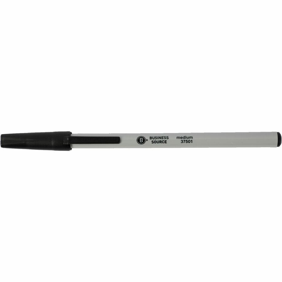 Business Source Medium Point Ballpoint Stick Pens - Front
