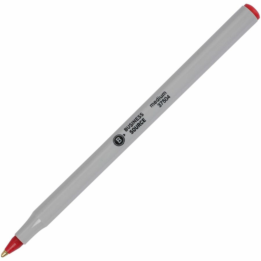 Business Source Medium Point Ballpoint Stick Pens - Left