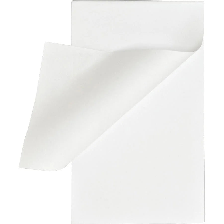 Business Source Memo Pads: 100 Sheets 3’’ x 5’’ Glued Unruled White Paper - Note Pads