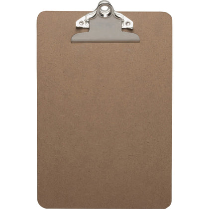 Business Source Mini Clipboard: Standard Metal Clip 6’’ x 9’’ Hardboard - Brown - Clipboards