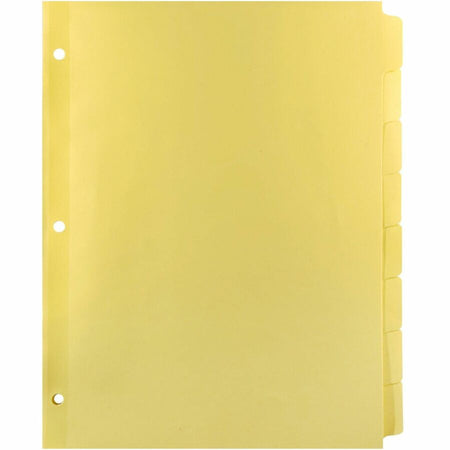 Business Source Mylar-reinforced Plain Tab Indexes - Front