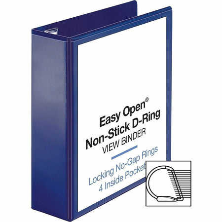 Business Source Navy D-ring Binder - Alternate-Image8