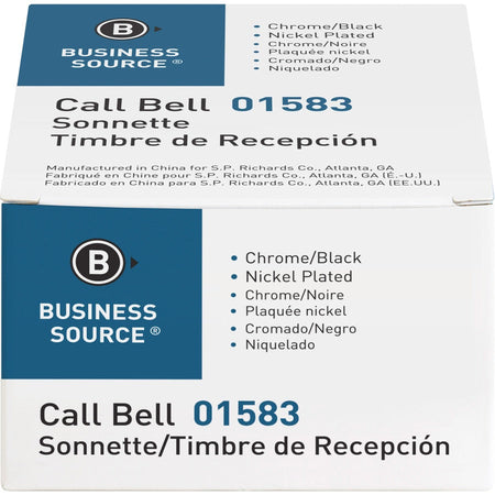 Business Source Nickel Plated Call Bell - Front