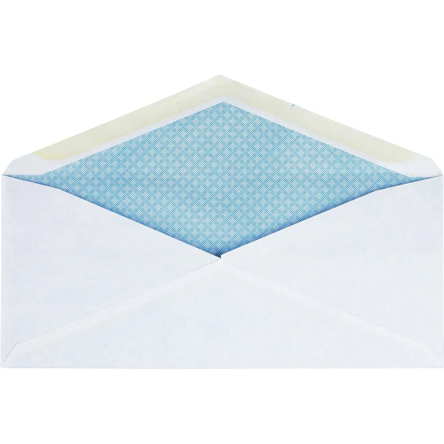 Business Source No.10 Security Envelopes - 24 lb - White - 500/Box
