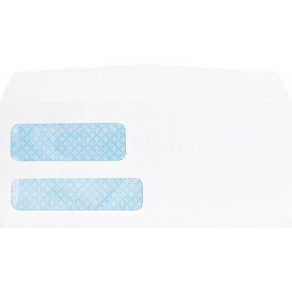 Business Source No. 9 Double Window Invoice Envelopes - Pack of 500