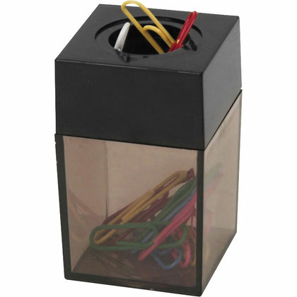 Business Source Paper Clip Holder - 2’’ Height x 3’’ Width - Smoke - Organize Your Desk - Clips