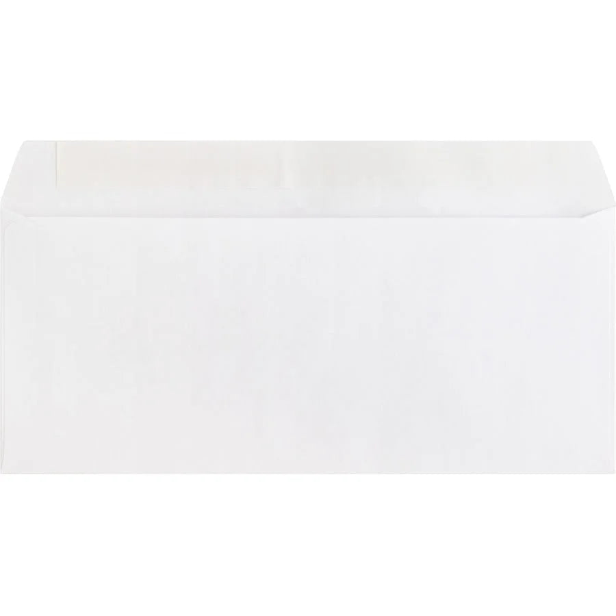 Business Source Plain Peel/Seal Envelopes - #10 Size 24 lb - White Wove - 500/Box