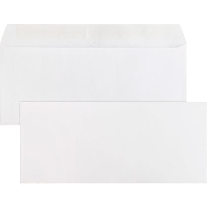 Business Source Plain Peel/Seal Envelopes - #10 Size 24 lb - White Wove - 500/Box