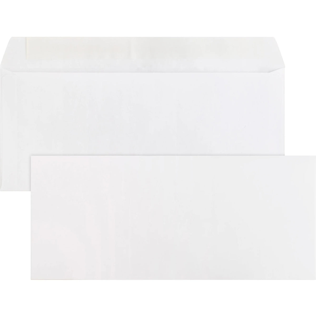Business Source Plain Peel/Seal Envelopes - #10 Size 24 lb - White Wove - 500/Box