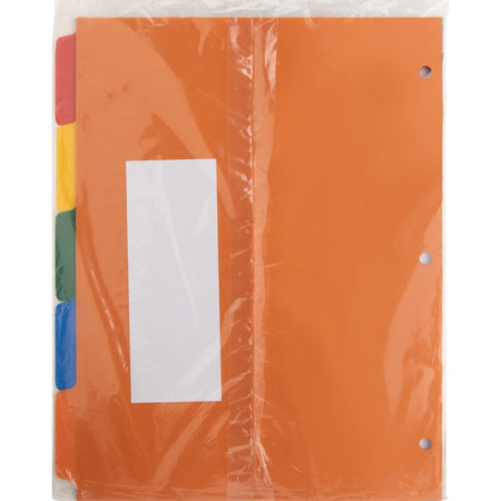 Business Source Plain Tab Color Polyethylene Index Dividers - Rear