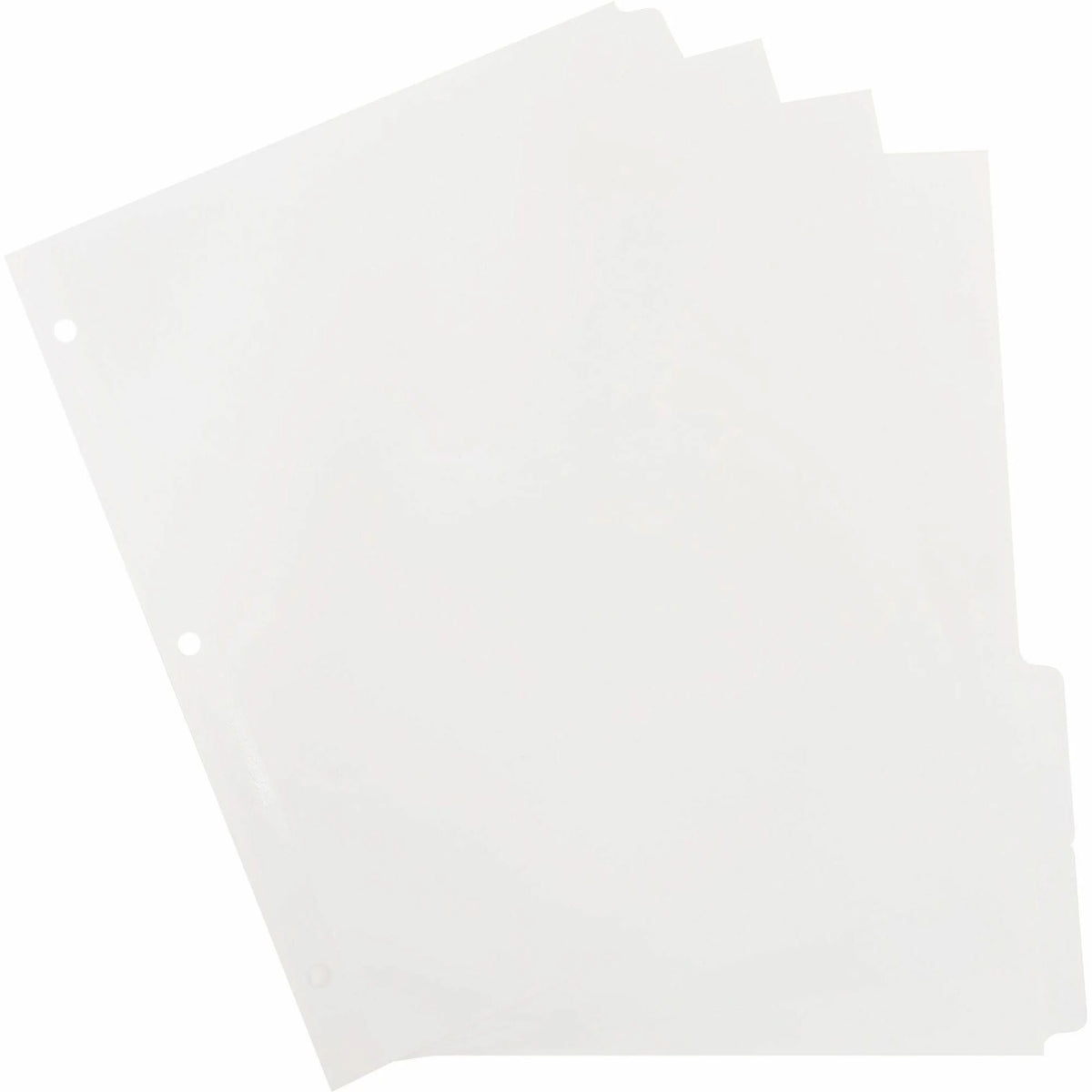Business Source Plain Tab Indexes - 5 Write-on Tabs - 2’’ Width - Letter Size - 100% Recycled - 100/Box - Index Divider