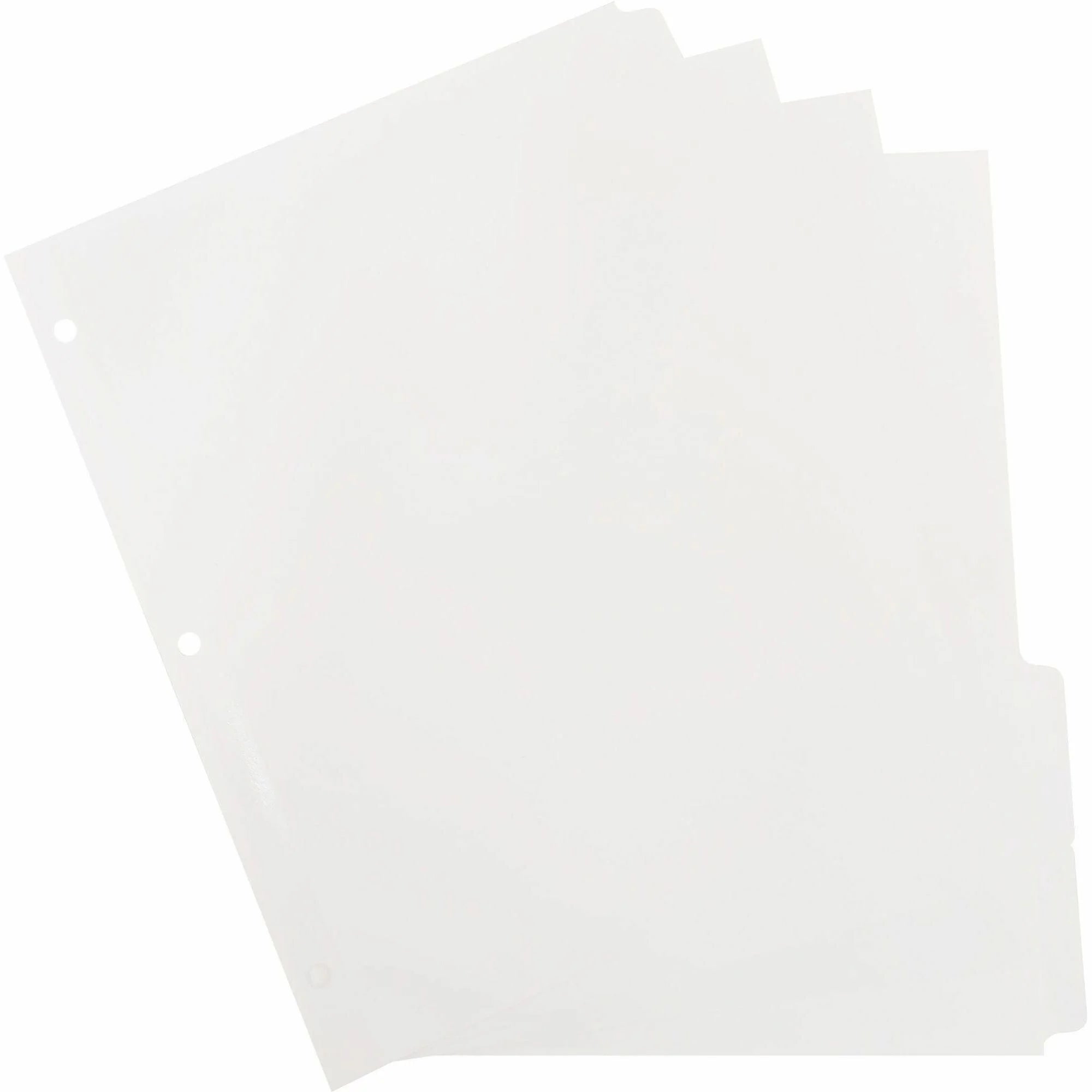 Business Source Plain Tab Indexes - 5 Write-on Tabs - 2’’ Width - Letter Size - 100% Recycled - 100/Box - Index Divider