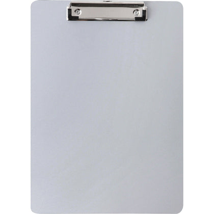 Business Source Plastic Clipboard - 8 1/2’’ x 11’’ - Silver - 1 Each - Clipboards
